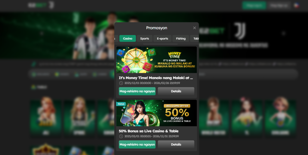 Bonus sa Live Casino and Table